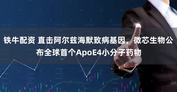 铁牛配资 直击阿尔兹海默致病基因，微芯生物公布全球首个ApoE4小分子药物